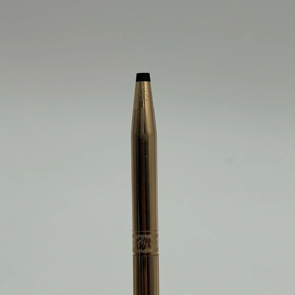 Vintage Cross 14K Gold Filled & Silver Ballpoint Pens IBM Clip USA Working
